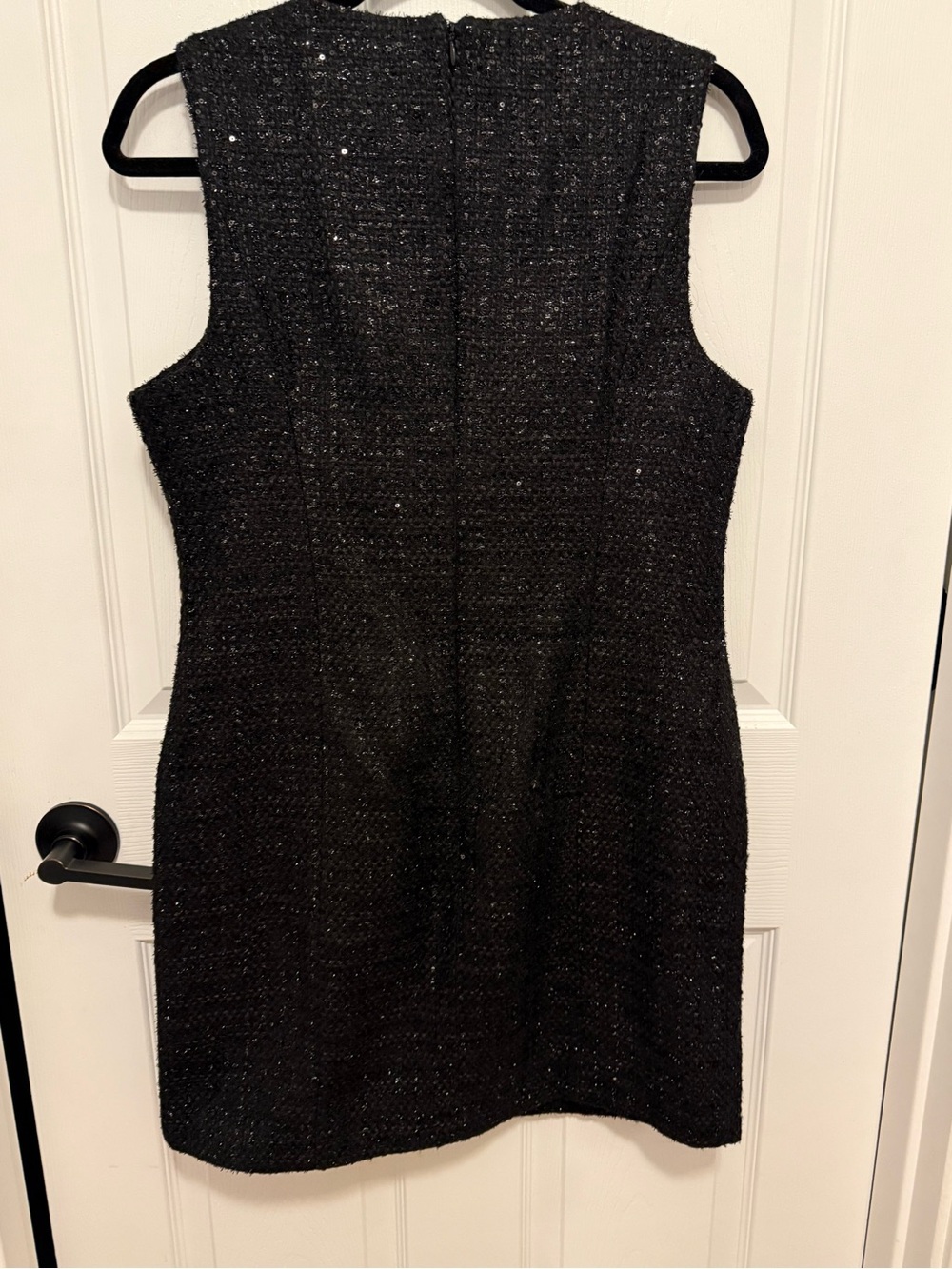 Endless Rose Black Tweed Jewel-Button Shift Dress - Picture 2 of 4